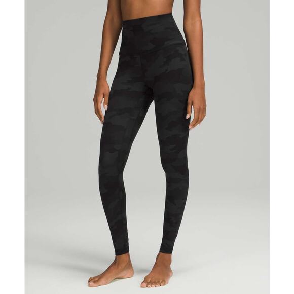 Lululemon Pants - Lululemon Align High-Rise Pant 28 Camo Deep Coal Size 6